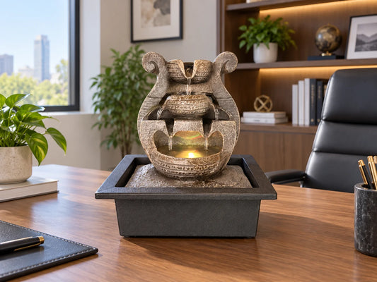 Antique Harmony Multi-Stream Tabletop Fountain